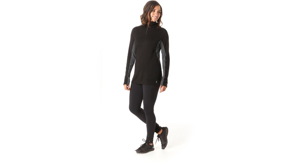 Smartwool Merino Sport 250 Long Sleeve 1/4 Zip - Womens, Black, Small, SW019251001-S