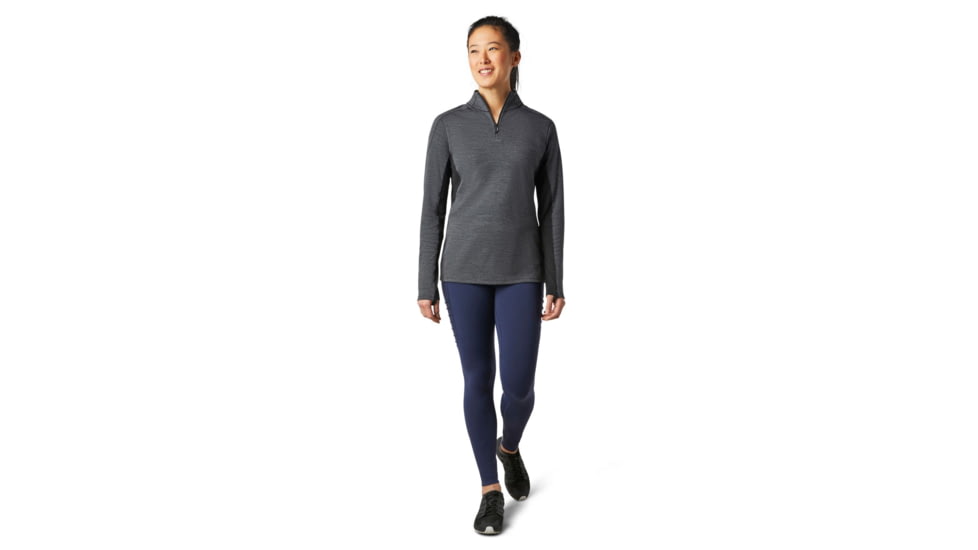 Smartwool Merino Sport 250 Long Sleeve 1/4 Zip - Womens, Charcoal Heather, Small, SW019251010-S
