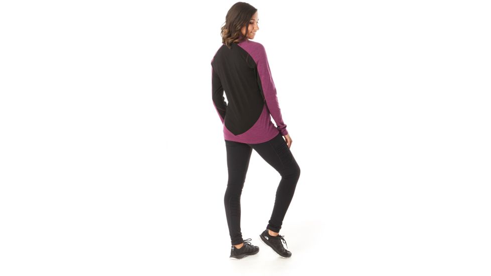 Smartwool Merino Sport 250 Long Sleeve 1/4 Zip - Womens, Sangria Heather, Extra Small, SW019251B49-XS