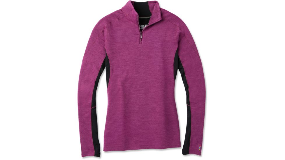 Smartwool Merino Sport 250 Long Sleeve 1/4 Zip - Womens, Sangria Heather, Extra Small, SW019251B49-XS