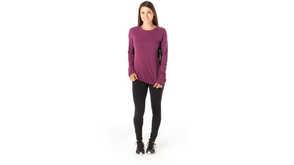 Smartwool Merino Sport 250 Long Sleeve Crew - Womens, Sangria Heather, Extra Small, SW019250B49-XS