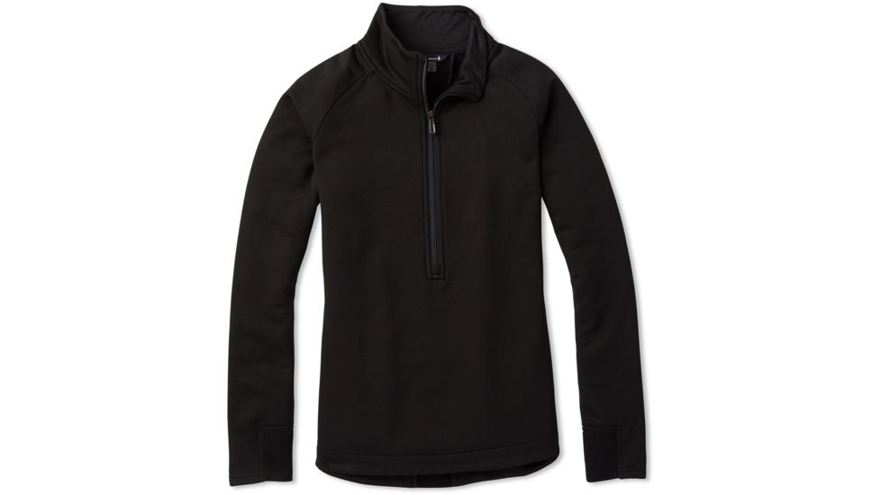 Smartwool Merino Sport Fleece 1/2 Zip Pullover - Womens, Black, Medium, SW019256001-M