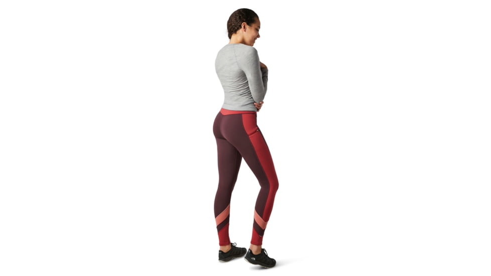 Smartwool Merino Sport Fleece Colorblock Tight - Womens, Woodsmoke, Large, SW016339B84-L