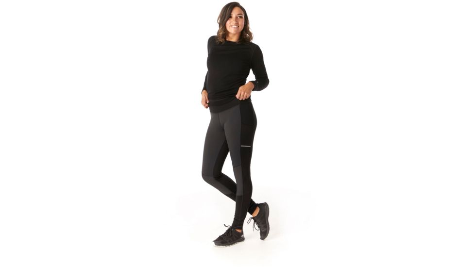 Smartwool Merino Sport Fleece Wind Tight - Womens, Black, Extra Small, SW019253001-XS