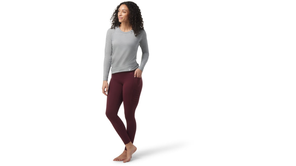 Smartwool Merino Sport Moto Legging - Womens, K17 Black Cherry, Large, SW016337K17L