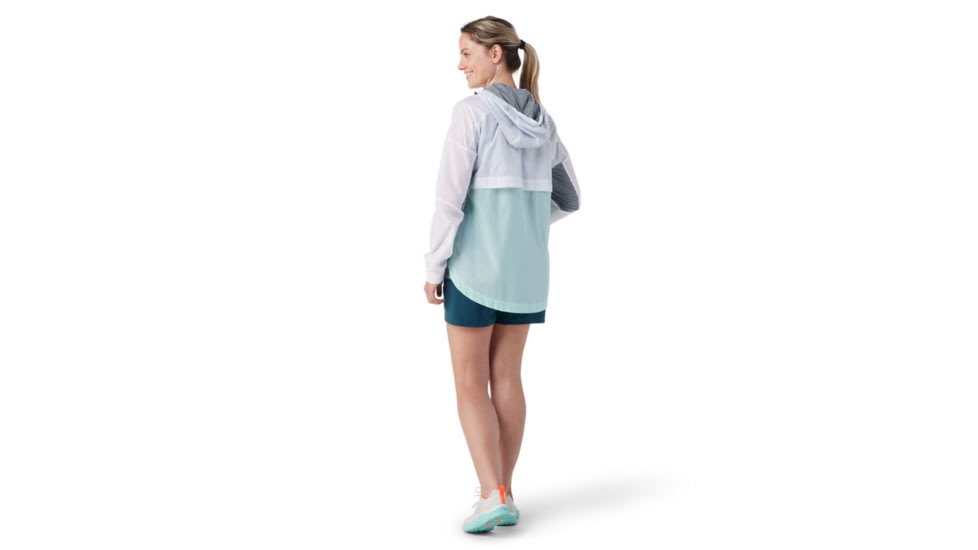 Smartwool Merino Sport Ultra Light Anorak - Womens, Bleached Aqua, Medium, SW016603J21M