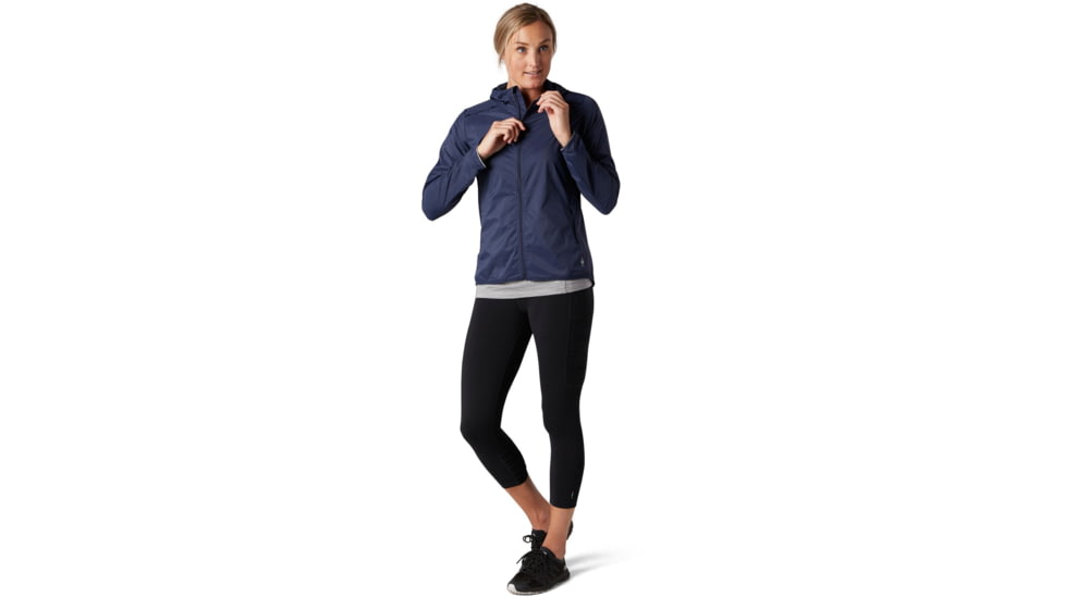 Smartwool Merino Sport Ultra Light Hoodie - Womens, Deep Navy, Large, SW016226092-L