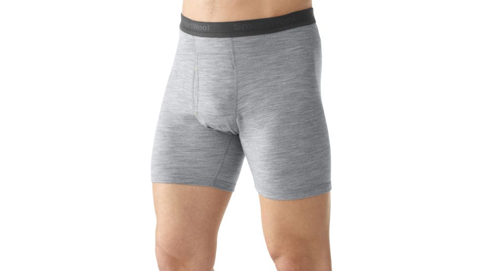 Smartwool Microweight Boxer Brief - Men's-Small-Silver Grey