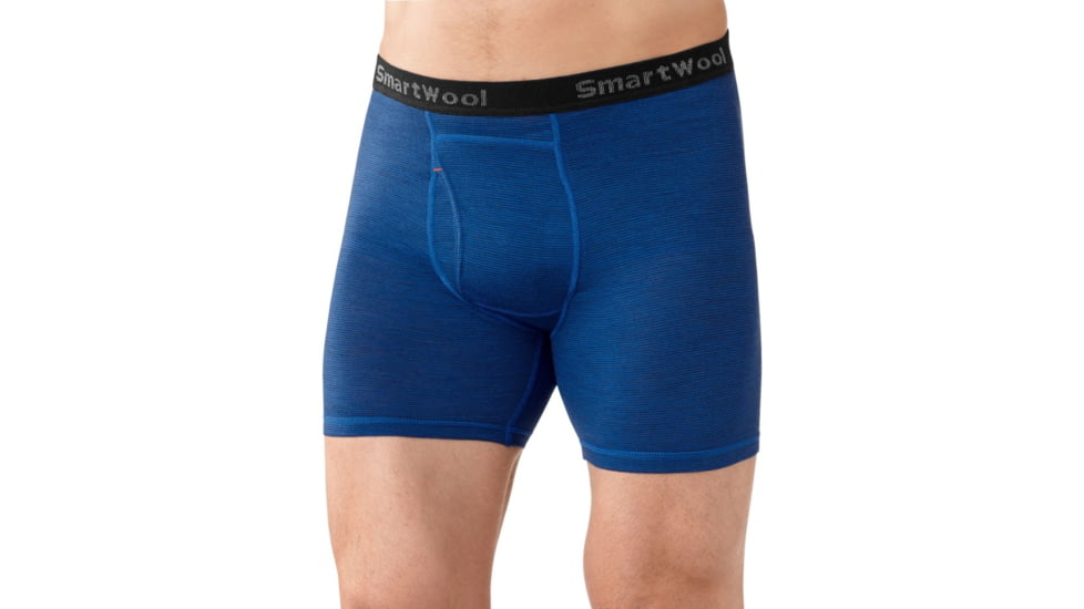 Smartwool NTS Micro 150 Boxer Brief - Men's-Pattern Bright Blue-Medium