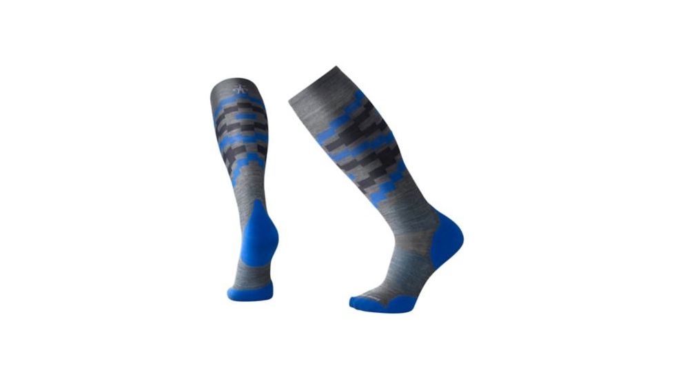 Smartwool PhD Ski Light Elite Pattern Sock - Men's, Medium Gray, Medium SW001089052-M