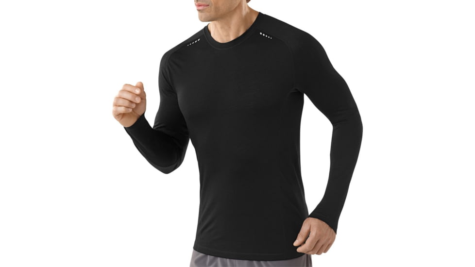 Smartwool PhD Ultra Light Long Sleeve Top - Men's-Black-Medium