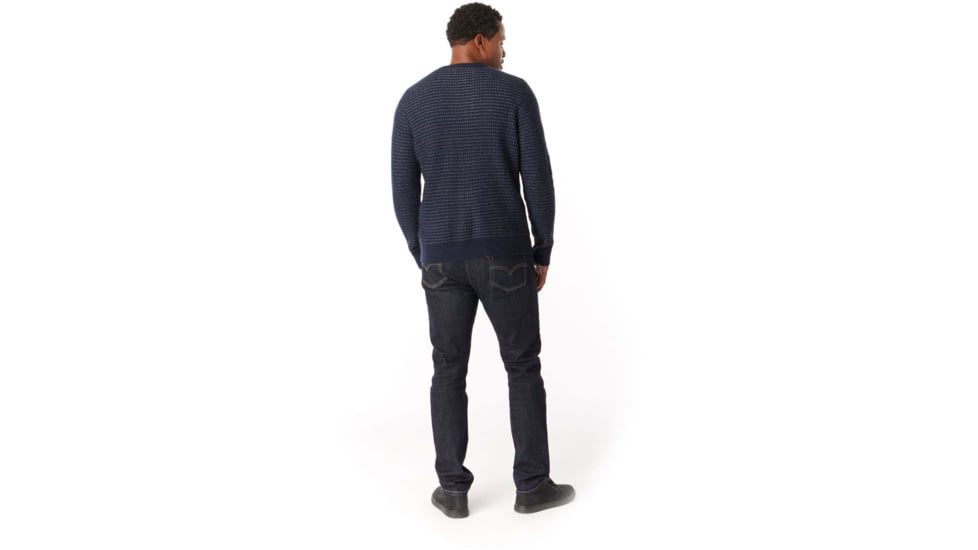 Smartwool Ripple Ridge Tick Stitch Crew Sweater - Mens, Deep Navy Heather, Small, SW019049108