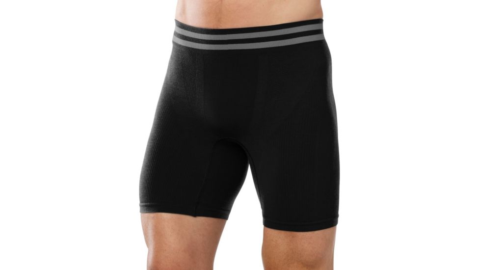 Seamless Boxer Brief-Mens-Black-Small
