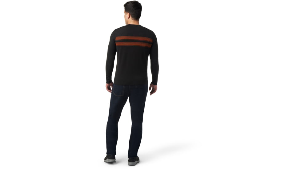 Smartwool Sparwood Stripe Crew - Mens, L13 Charcoal Heather-Picante Heather, Medium, SW016474L13M