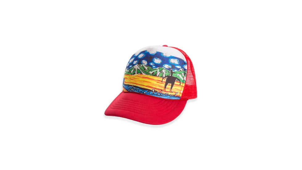 Smartwool Trucker Art Scene Hat, New Red, One Size, SW0067586491FM