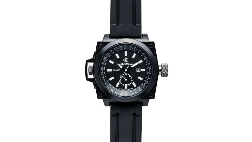 Smith and Wesson Water Resistant EGO Watch w/ Silicon Strap, 49mm, Black SWW-LW6097