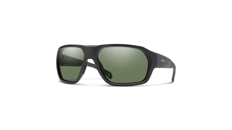 Smith Deckboss Sunglasses, Matte Black Frame, ChromaPop Polarized Gray Green Lens, 20406600363L7