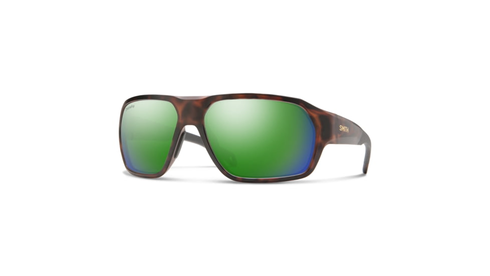 Smith Deckboss Sunglasses, Matte Tortoise Frame, ChromaPop Polarized Green Mirror Lens, 204066N9P63UI