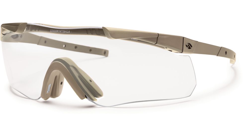 Smith Elite Aegis Echo II Eyeshields,Tan 499 Frame,Clear/Gray Lens AECHAT49915-2R
