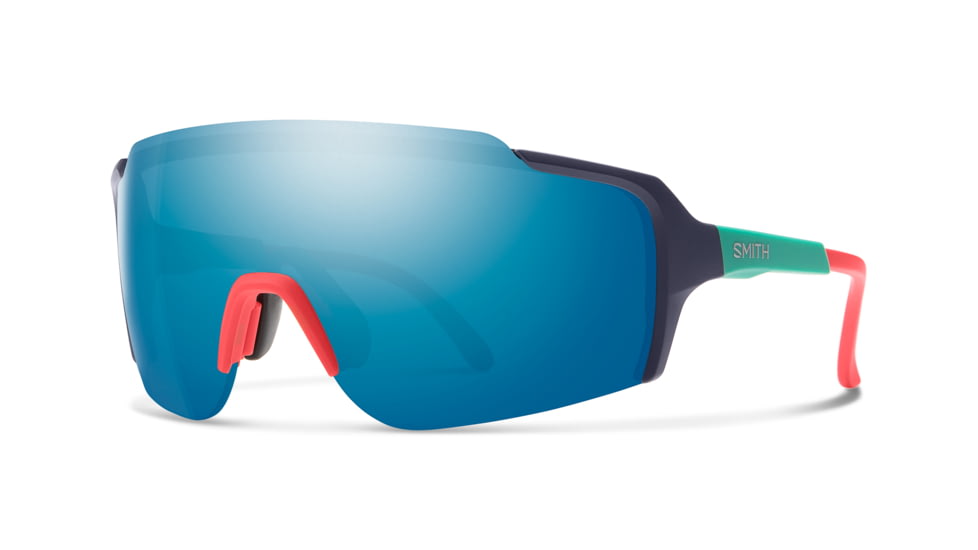 Smith Flywheel Sunglasses, Matte Deep Ink Frame, ChromaPop Blue Mirror Lens, 2015178RU99ZI