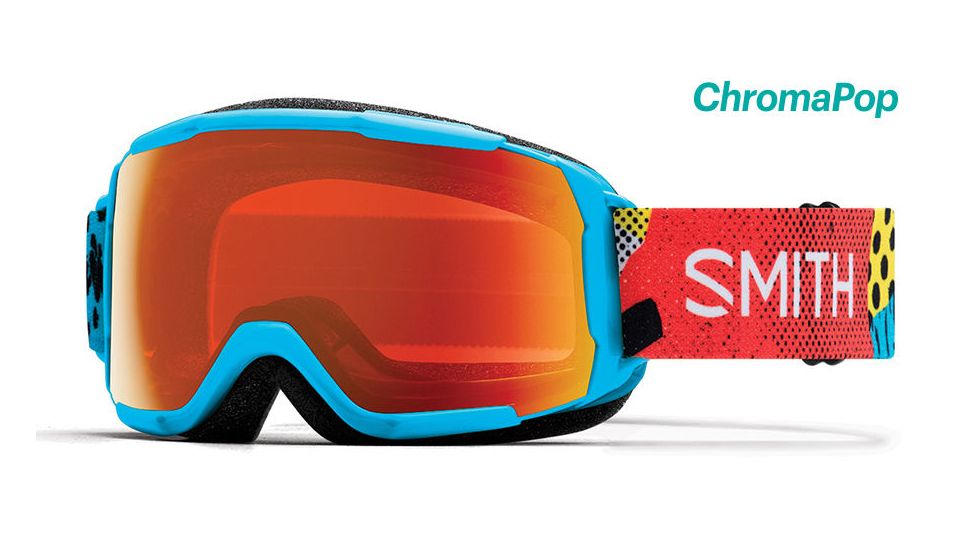 Smith Grom ChromaPop Youth Goggle, Cyan Burnside/Chromapop Everyday Red Mirror, GR6CPEBSD18