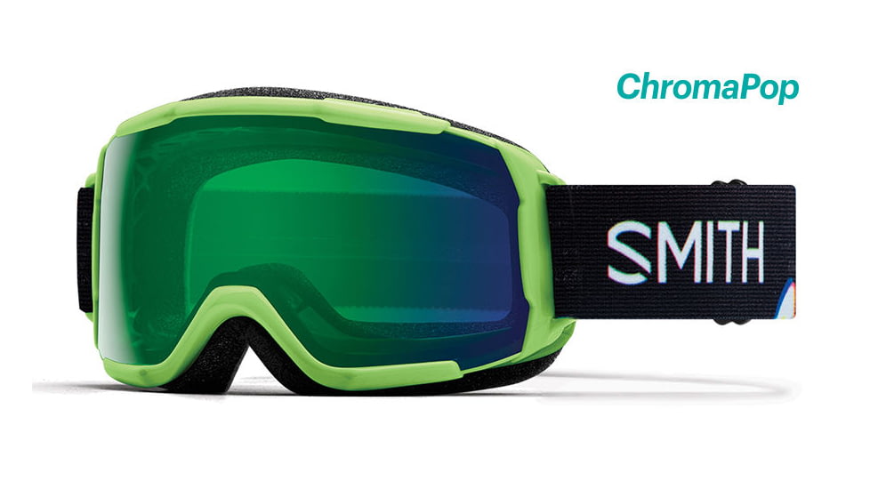 Smith Grom ChromaPop Youth Goggle, Reactor Tracking/Chromapop Everyday Green Mirror, GR6CPGTRK18