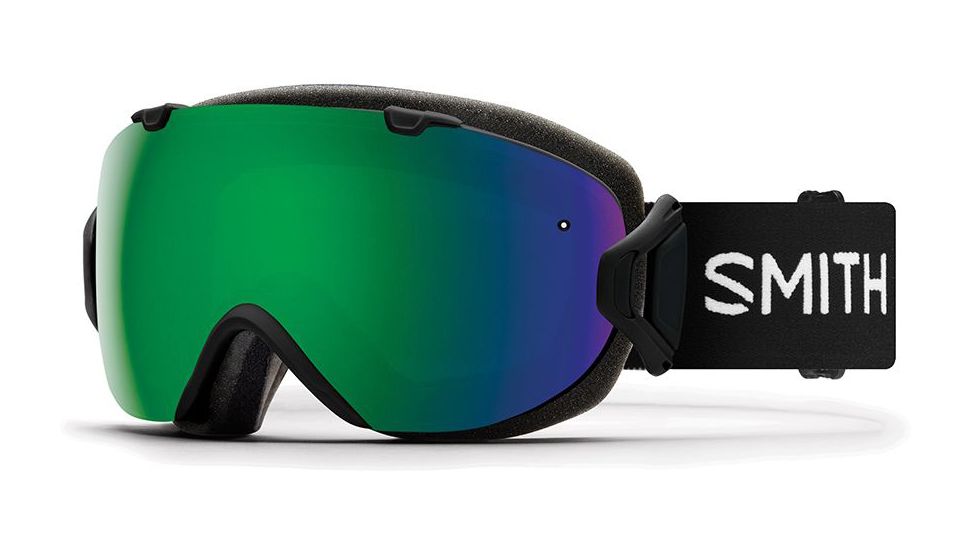 Smith I/OS Snow Goggles - Womens, Black, Chromapop Sun Green Mirror Lens, IS7CPSBK19