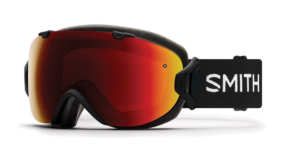 Smith I/OS Snow Goggles - Womens, Black, Chromapop Sun Red Mirror Lens, IS7CPRBK19