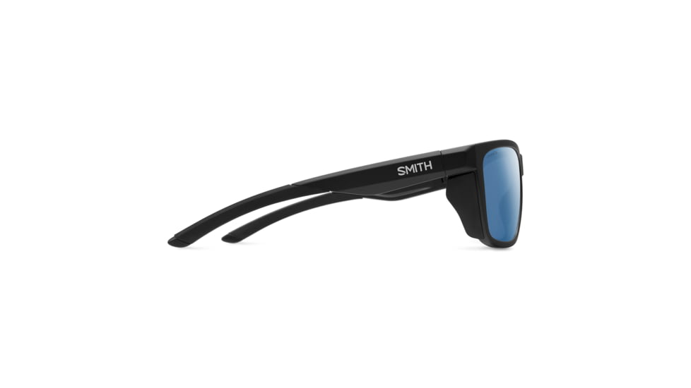 Smith Longfin Sunglasses, Matte Black Frame, ChromaPop Glass Polarized Blue Mirror Lens, 20522400359QG