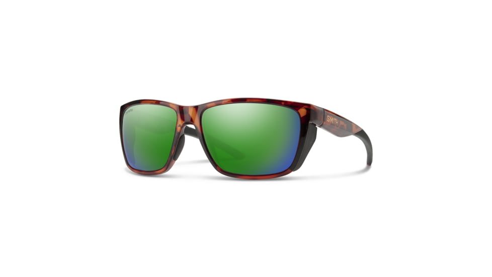 Smith Longfin Sunglasses, Tortoise Frame, ChromaPop Glass Polarized Green Mirror Lens, 20522408659UI