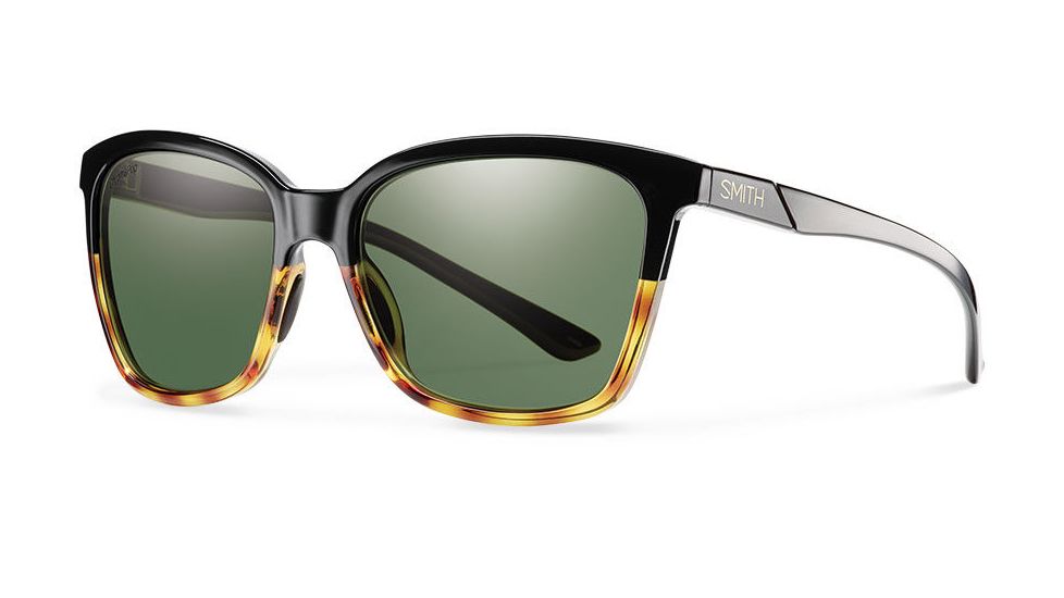 Smith Optics Colette Sunglasses, Black Fade Tortoise Frame, Polarized Gray Green Lens, Polarized, CLPPGNBFT