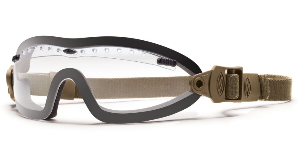 Smith Optics Elite Boogie Sport Goggle, Tan 499 Strap, Clear BSPT499CL13