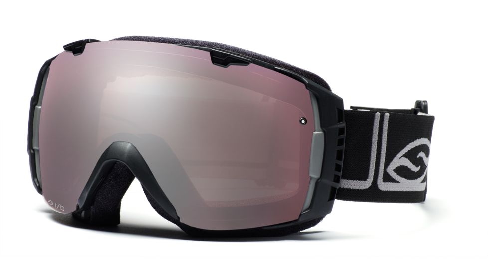 Smith I/O Goggles, Black Foundation, Polarized Rose Copper And Sensor Mirror Lenses IO7EPFK10