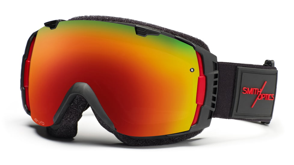 Smith I/O Goggles, Black/Red Truetype, Red Sol X Mirror And Sensor Mirror Lenses IO7DXKTT11