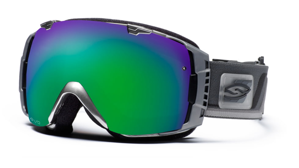 Smith I/O Goggles, Chrome Max, Green Sol X Mirror And Sensor Mirror Lenses IO7NXCM10