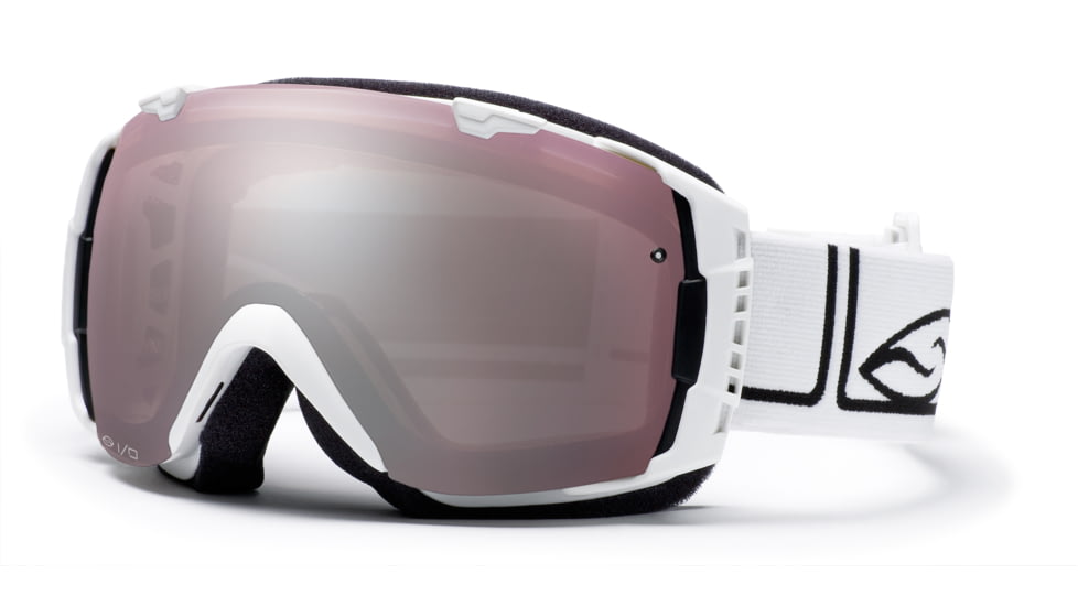 Smith I/O Goggles, White Foundation, Polarized Rose Copper And Sensor Mirror Lenses IO7EPFW10