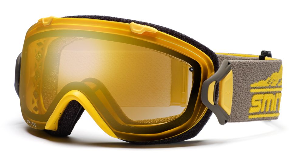 Smith I/OS Goggles, Antique/Yellow Legacy, Gold Sensor Mirror And Ignitor Mirror Lenses IS7GMAL11