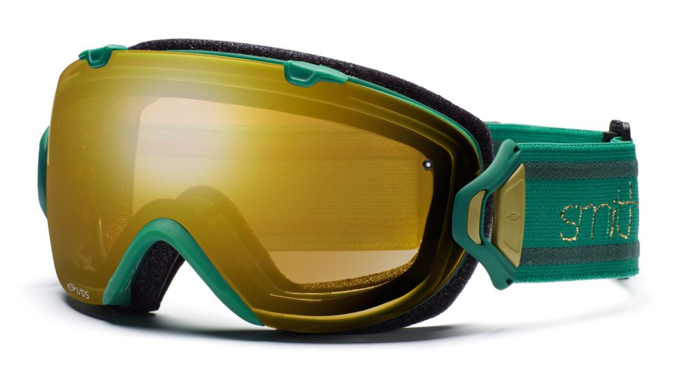 Smith I/OS Goggles, Emerald Bristol, Gold Sensor Mirror And Ignitor Mirror Lenses IS7GMEB11