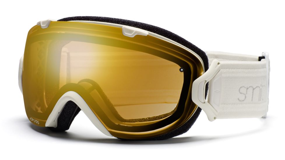 Smith I/OS Goggles, Ivory Bristol, Gold Sensor Mirror And Ignitor Mirror Lenses IS7GMIB11