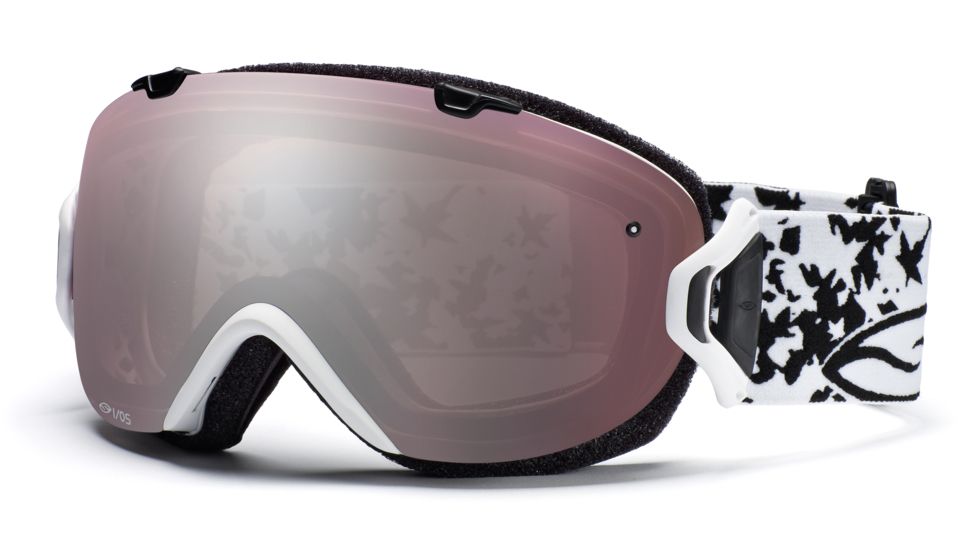 Smith I/OS Goggles, White/Black Fallen, Ignitor Mirror And Red Sensor Mirror Lenses IS7IWF11