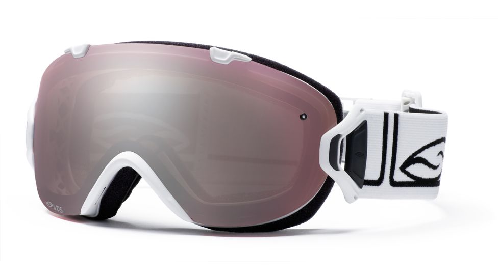 Smith I/OS Goggles, White Foundation, Polarized Rose Copper And Sensor Mirror Lenses IS7EPFW10