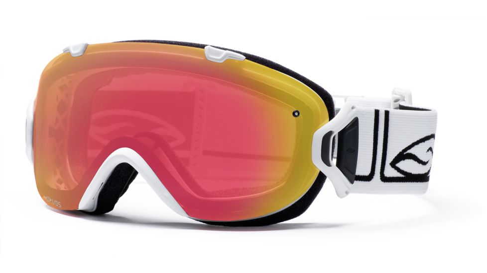 Smith I/OS Goggles, White Foundation, Red Sensor Mirror And Platinum Mirror Lenses IS7RZFW10