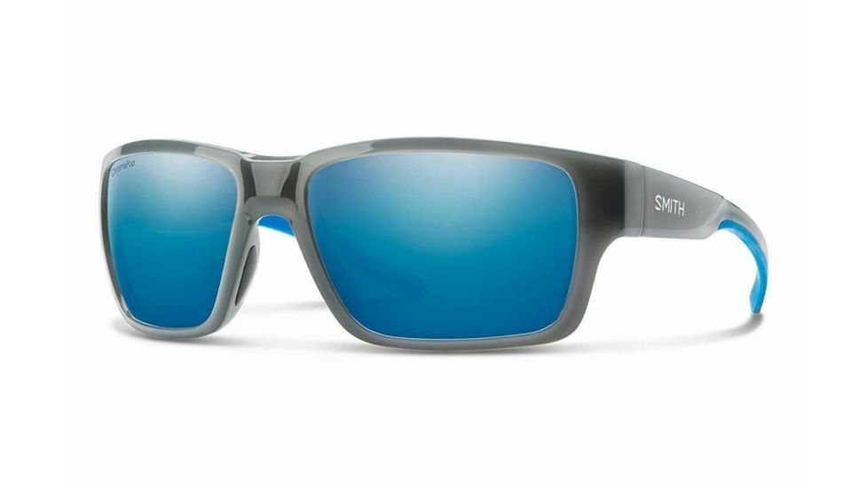 Smith Outback Sunglasses, Cloud Grey Fade Frame, Chromapop Polarized Blue Mirror Lens, 201262KB759QG