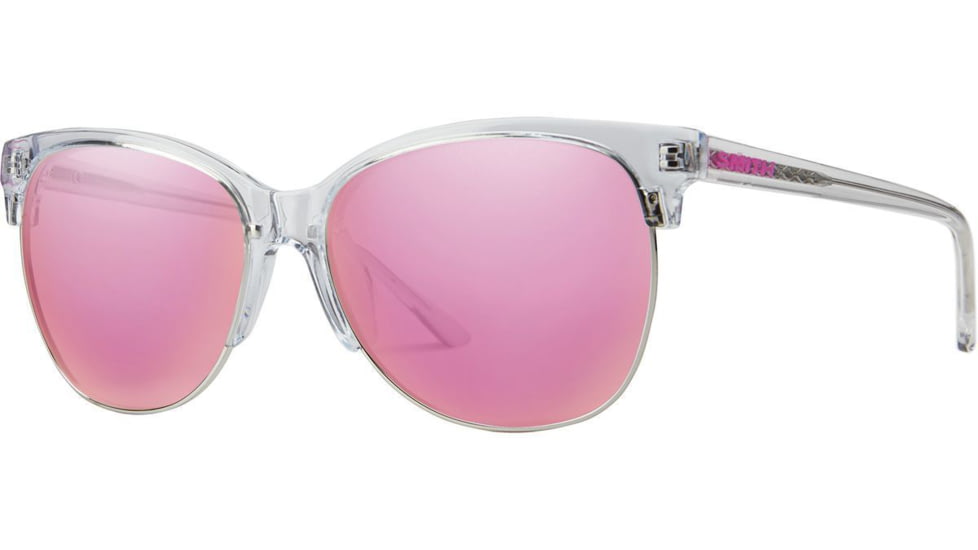 Smith Rebel Sunglasses, Crystal Frame, Pink Mirror Lens, BLPCPKMCR