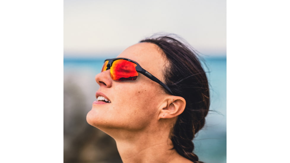 Smith Resolve Sunglasses, Matte Black Frame, ChromaPop Red Mirror Lens, 20492600370X6