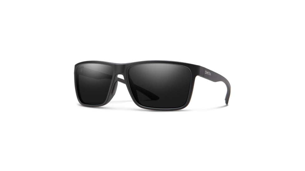 Smith Riptide Sunglasses, Matte Black Frame, ChromaPop Glass Polarized Black Lens, 203682003616N