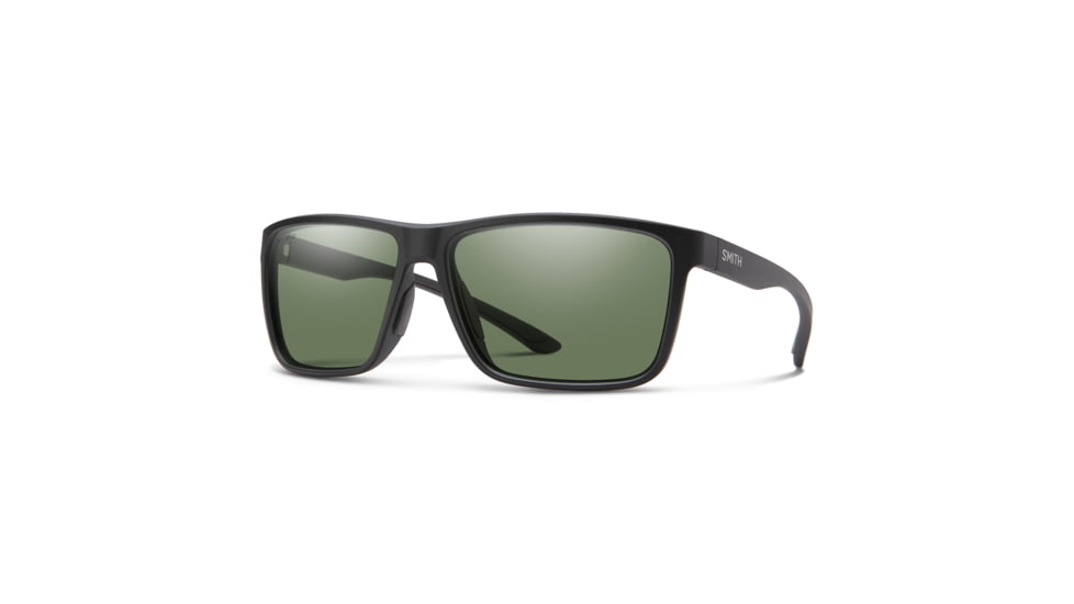 Smith Riptide Sunglasses, Matte Black Frame, ChromaPop Polarized Gray Green Lens, 203682DL561L7