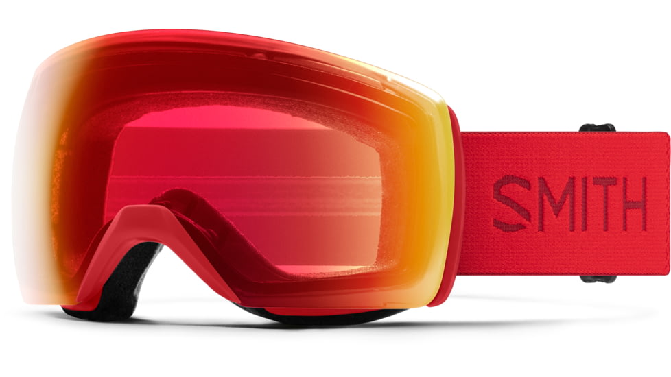 Smith Skyline XL Goggle, ChromaPop Photochromic Red Mirror, Lava, M007152RN99OQ
