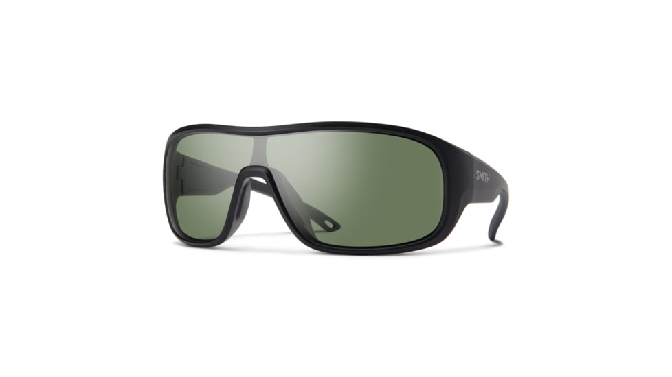 Smith Spinner Sunglasses, Matte Black Frame, ChromaPop Polarized Grey Green Lens, 20498100399L7