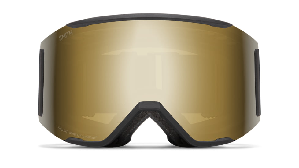 Smith Squad Mag Goggle, ChromaPop Sun Black Gold Mirror, Black, M007560JX99MN